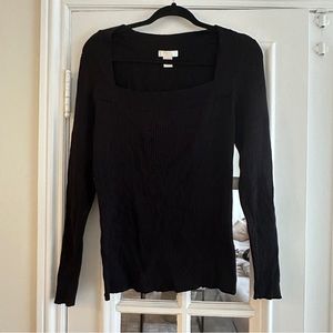 H&M / black square neck sweater